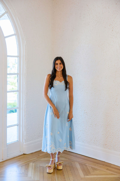 Cleobella Marceline Midi Dress in Glacier Lake – 8.28 Boutique