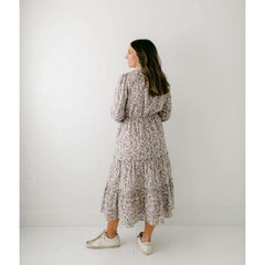 8.28 Boutique:Karlie Clothes,Karlie Floral Embroidered Puff Sleeve Tiered Maxi Dress,Dress