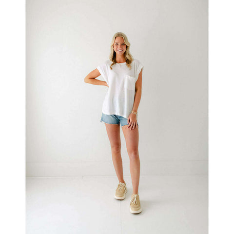 English Factory White Puff Sleeve Top