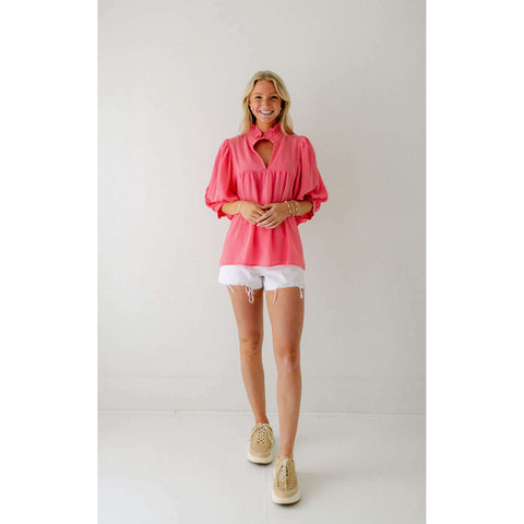 Jacquie the Label Smocked Top Pink Midi Dress