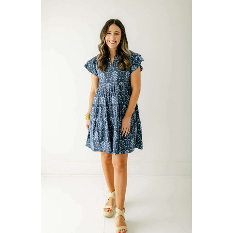 Jacquie the Label Hydrangea Dress in Pastel Blue