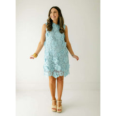 8.28 Boutique:J.Marie Collections,J.Marie Collections Dylan Dress in Light Blue Lace,Dress