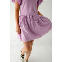 8.28 Boutique:English Factory,English Factory Lilac Ruffle Mini Dress,Dress