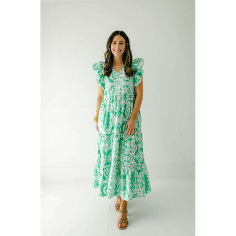 Anna Cate Collection Aimee Leaf Green Dress