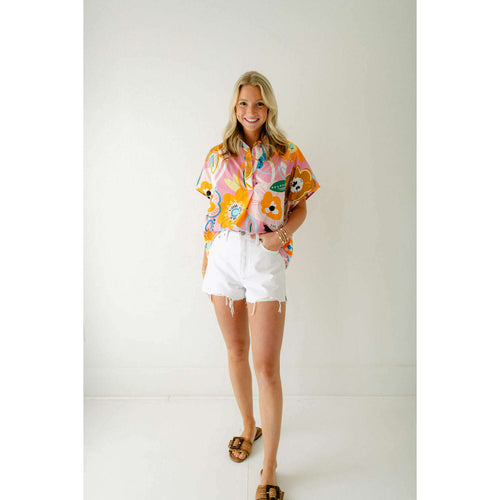 8.28 Boutique:Karlie Clothes,Karlie Artist Floral V-neck Collar Top,Shirts & Tops