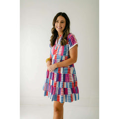 8.28 Boutique:THML,THML Maxine Pink and Blue Dress,Dress