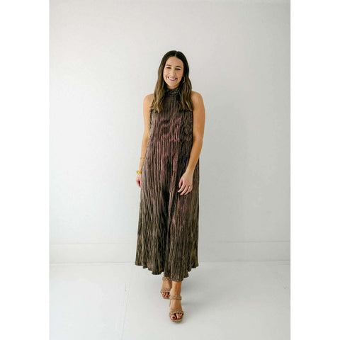 Lavender Brown Isla Feather Dress in Black