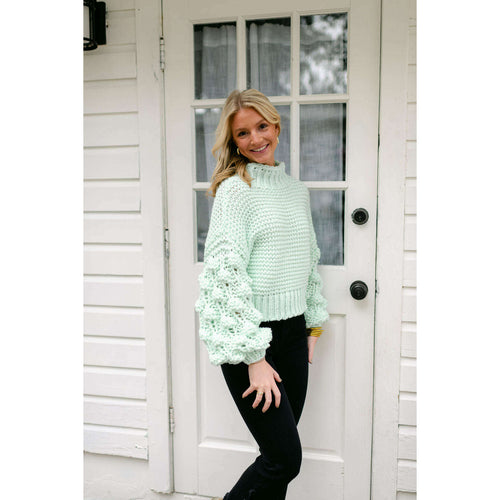 8.28 Boutique:Mink Pink,Mink Pink Marcy Chunky Jumper Mint Sweater,Sweaters