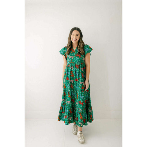 Anna Cate Collection Lillian Maxi Green Butterfly Dress