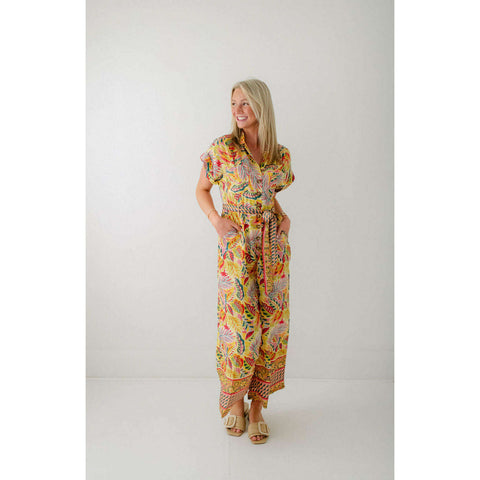 Karlie Floral Embroidered Puff Sleeve Tiered Maxi Dress