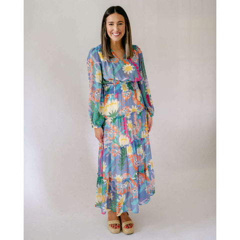 Jade Melody Tam Retro Sun Front Cross Tiered Dress