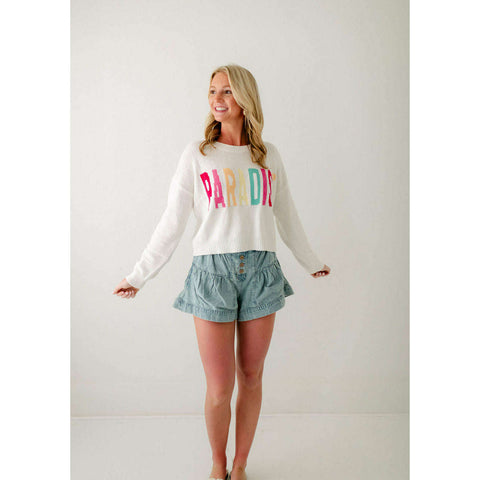 English Factory Pom Pom Sweater in Ivory