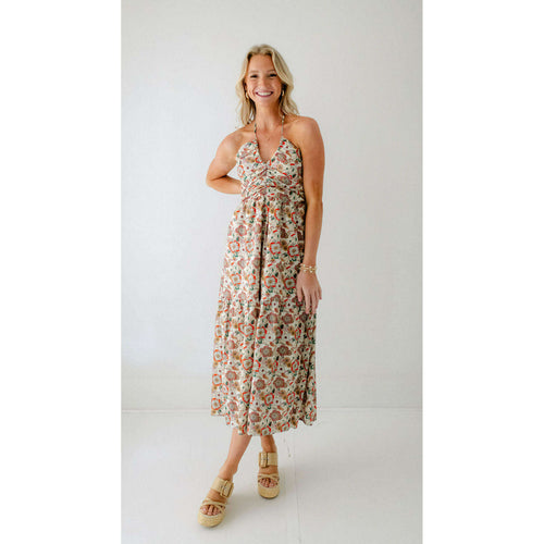 8.28 Boutique:Bishop + Young,Bishop and Young Aeries Halter Dress in Aruba Print,Dress