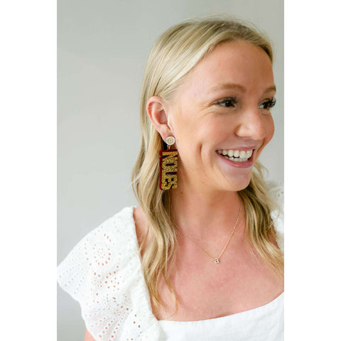 St Armands Designs Red Valentines Heart Earrings