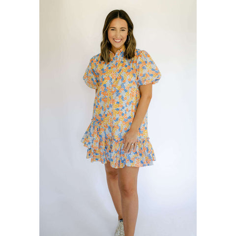 Moodie Abstract Smocked Top Dress