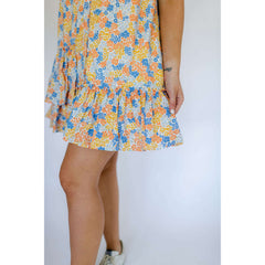 8.28 Boutique:Karlie Clothes,Karlie Ditzy Floral Poplin Ruffle Bottom Dress,Dress
