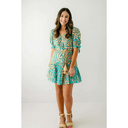 8.28 Boutique:Anna Cate Collection,Anna Cate Collection Vivienne Dress in Teal Block,Dress