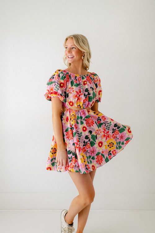 Sincerely Ours Annie Floral Popmini Dress