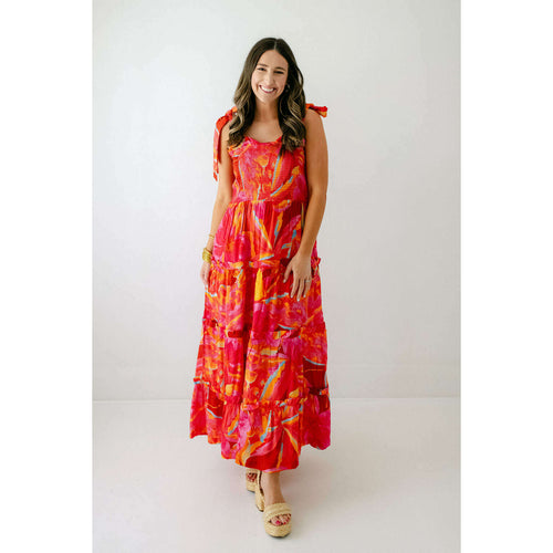 8.28 Boutique:Briton Court,Briton Court Audrey Midi Dress in Bright Floral,Dress