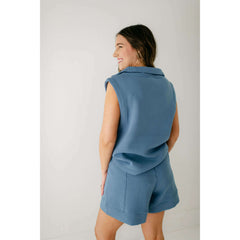 8.28 Boutique:Varley,Varley Magnolia Half-Zip in Coronet Blue,Shirts & Tops