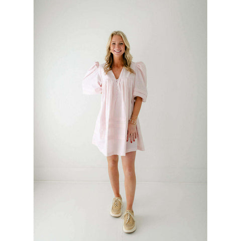 Meet Me in Santorini Elysia Dress in Tickled Pink