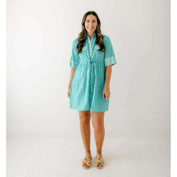 Marigold by Victoria Dunn Emilia Dress in Blue Atoll 8.28