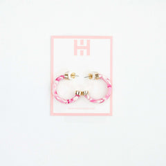 8.28 Boutique:Hoo Hoops,Hoo Hoops Mini Earrings,,Pink Confetti