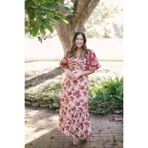 Anna Cate Collections Aubrey Dress in Blush Bloom