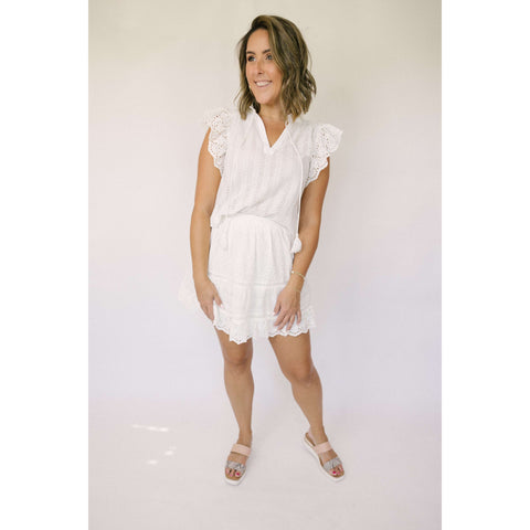 The Luna White Eyelet Dress