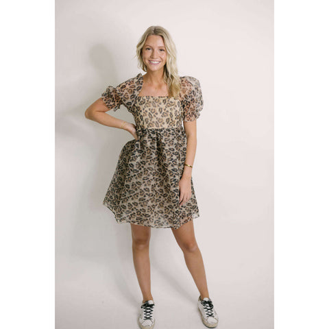 Karlie Clothes Leopard Tapestry V-Neck Dress