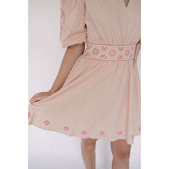 8.28 Boutique:Karlie Clothes,Karlie Clothes Poplin Embroidery Puff Sleeve Dress,Dresses