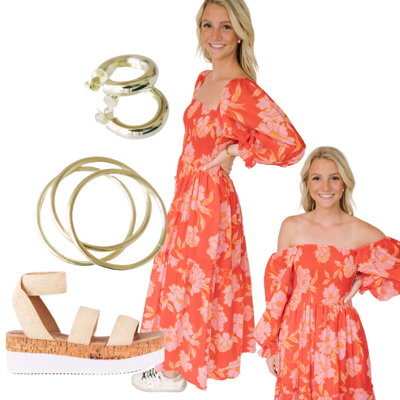 How To Style: Karlie Mac Floral Smocked Dress