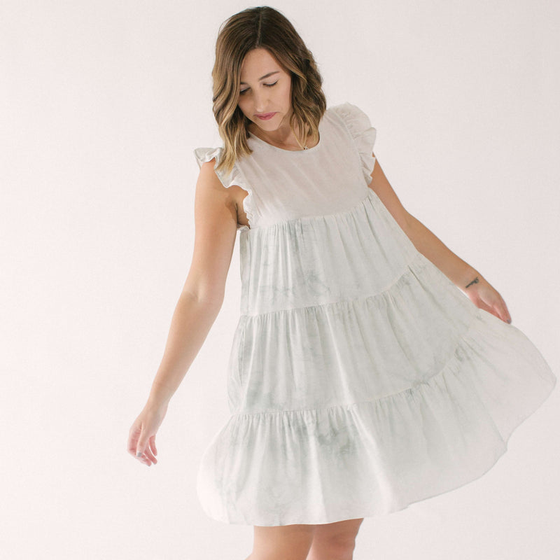 Free the Roses Tie-Dye Babydoll Dress