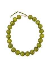Kameron Chunky Beaded Necklace - Chartruese
