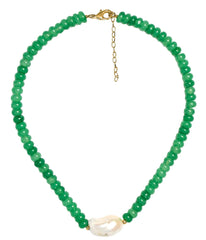 Susie- Quartz Beaded Necklace with freshwater Pearl - WS