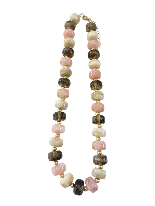 Kenny Chunky Beaded Necklace - Neutral