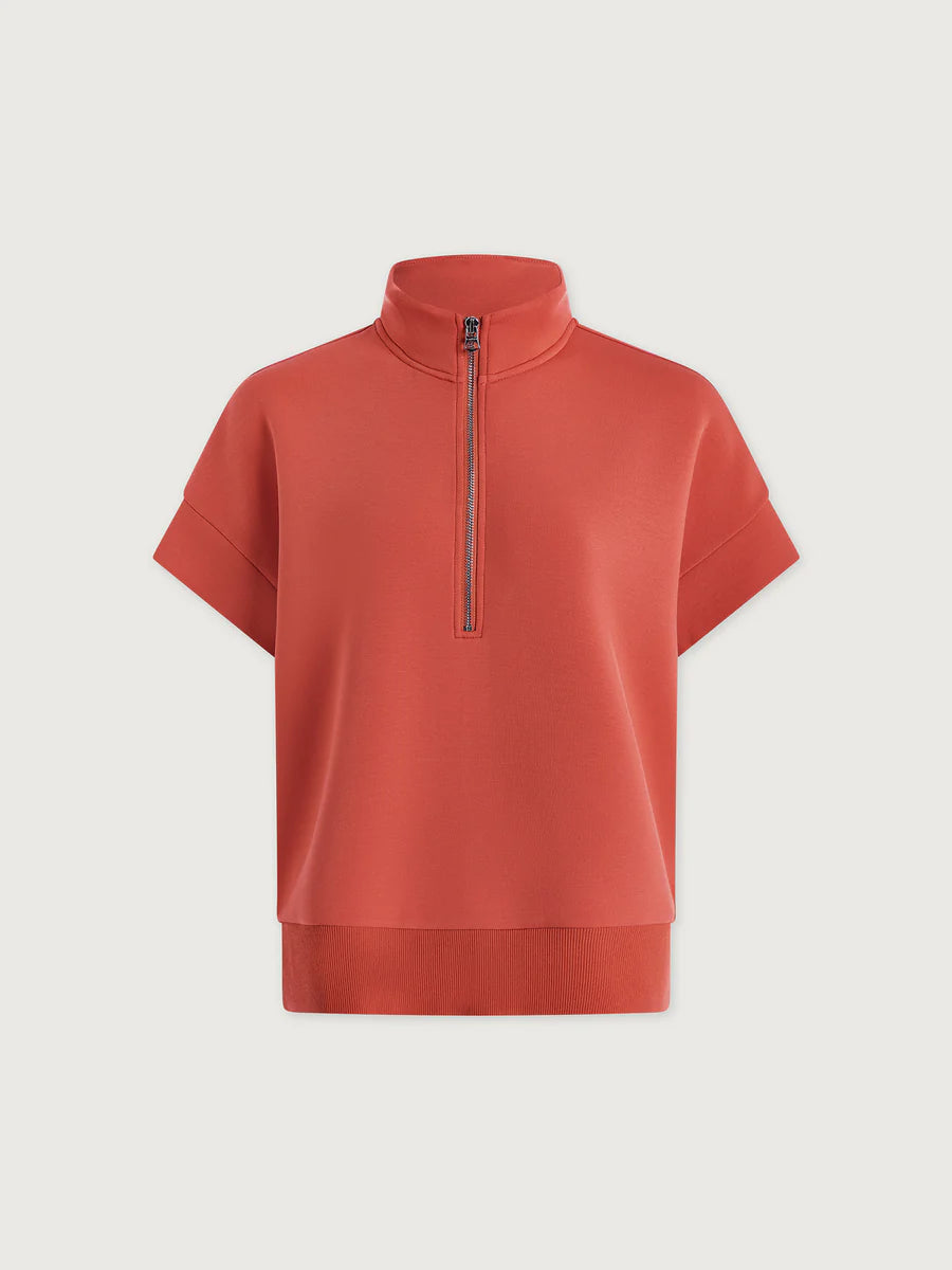 Varley Ritchie Short Sleeve Sweat in Summer Fig