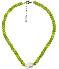 Susie- Quartz Beaded Necklace with freshwater Pearl - WS