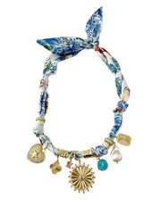 Beatrice Multi Charm Scarf Necklace