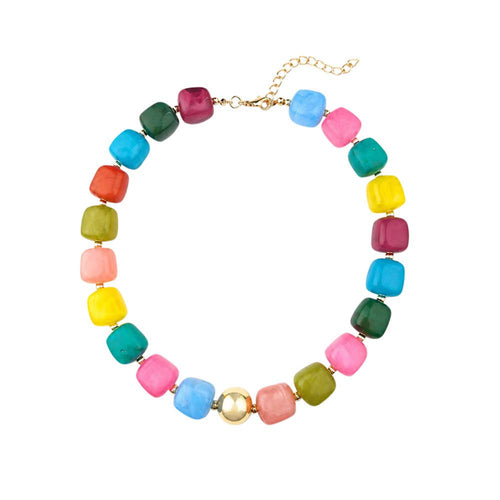 Preston Chunky Beaded Necklace - Multi