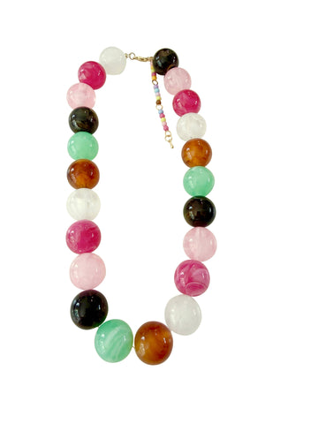 Pearly Gold and Pearl Bead Necklace