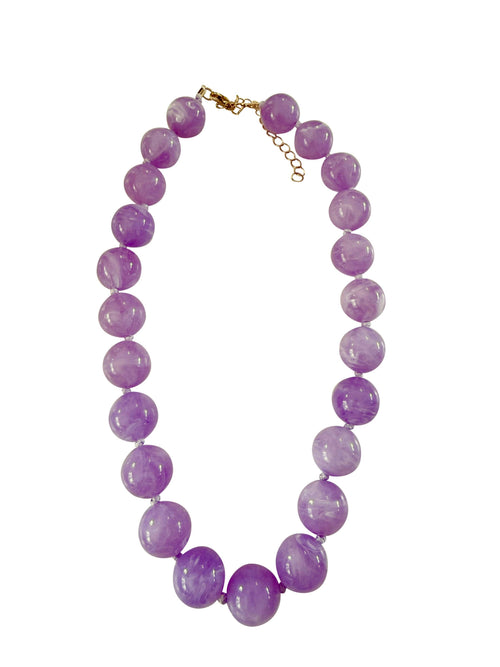 Mabry Lilac Beaded Necklace