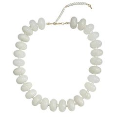 Bailey Chunky Beaded Necklace- Cream