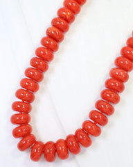 Caroline Hill Pipestone Marble Beaded Necklace in Orange