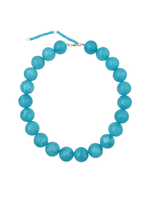 Kameron Chunky Beaded Necklace - Teal