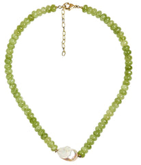 Susie- Quartz Beaded Necklace with freshwater Pearl - WS