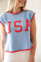 Entro USA Blue Sweater Vest
