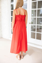 Lucy Paris Rey Maxi Dress in Red