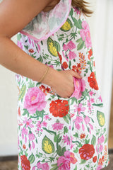 The Camille Pink Floral Mini Dress