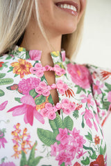 The Camille Pink Floral Mini Dress